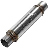 Flowmaster 71419 Edelstahl Sound Auspuffschalldämpfer FlowFX Schalldämpfer, 3" In/Out, Runder Körper, Moderater Klang, Gebürstet