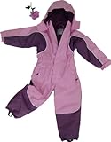 MAYLYNN Kuscheliger Schneeanzug Skianzug rosa atmungsaktiv und wasserdicht 5000mm, Größe:134