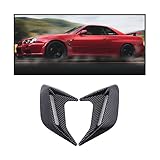 JNNJ 2Pcs Auto Belüftungsabdeckungen Motorhaube Air Flow Fender Aufkleber, Side Fender Vent, Dekorative Lufteinlass-Abdeckung für Lüftungsschlitze(Karbonfaser-Farbe)