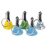 VALICLUD 5 Stück Rassel Schlüsselanhänger Schlüsselanhänger Glocken Weihnachts Schlüsselanhänger DIY Etiketten Weihnachtsglocke Schlüsselanhänger Schlüsselanhänger Klingelglocke