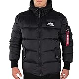 Alpha Industries Herren Hooded Puffer Alpha FD Damen Winterjacke, Black, L