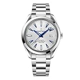 Pagani Design Herren Automatikuhr Japan Uhrwerk Saphirglas Edelstahlarmband 100 Meter wasserdicht Sportuhr… (Steel White)