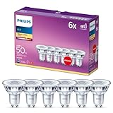 Philips LEDclassic Lampe ersetzt 50W, GU10, 6-er Pack, warmweiß (2700 Kelvin), 355 Lumen, Reflektor