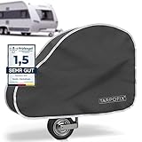 Tarpofix® Anhängerkupplung Abdeckung | Deichselabdeckung Wohnwagen mit Doppel-Klickverschluss | wasserdichte Anhänger Deichselhaube | Universal Abdeckung Anhängerkupplung & Pferdeanhänger Deichsel