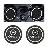 DPBUS 2 Stück Auto Untersetzer Getränkehalter Einsatz für Opel Astra h g j k f Zafira a b Corsa b c d Mokkav Insignia Vectra, Becherhalter Matte Getränke Pad Eingebettet In Ornamente Tasse Zubehör