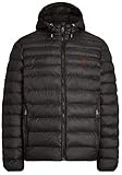 POLO RALPH LAUREN Big&Tall Puffer leichte verstaubare Jacke, Polo Schwarz (mit Kapuzenpullover), 2X