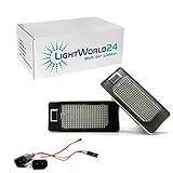 LIGHTWORLD24 LED Kennzeichenbeleuchtung Nummernschildbeleuchtung für BMW E39 E60 E61 E70 E71 E72 E82 E88 E90 E91 E92 E93 mit E-Prüfzeichen Kennzeichenleuchte 6000K Xenon weiß