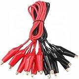 10 Stück Prüfleitungen mit Krokodilklemmen Doppelendige Messleitung (50 cm)