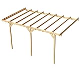 Wood & Play Wandgaragenunterstand aus Holz - Hochwertige Verarbeitung - Selbstmontage - Stabil und langlebig - Solide Basis - Vielseitig einsetzbar - 350 x 604 cm