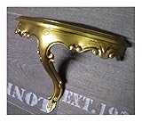 Generisch Mini Wandkonsole Wandregal Wandboard Konsole Hängekonsole Ablage Regal mit Ornamente Verzierungen 23,5x10x18cm Antik Barock Repro Rokoko Vintage Shabby in Gold 85K