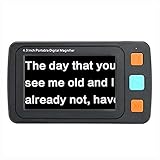 JL Elektronische Lesehilfe Video-Digitallupe 4.3/5 Zoll, 4X-32X Zoom, 17 Farbmodi, AV/TV-Ausgang Idealer Helfer Zum Lesen, Schreiben, Anzeigen Von Karten, Büchern,Black,4.3inches