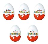 Kinder Überraschungseier 5er Pack | Schokoladen-Ei mit Milchcreme & Überraschung | Original Kinder Schokolade mit Sammelfigur in jedem 7. Ei