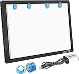 IMAGE Leuchttisch A4 Led Pad magnetisches Zeichenbrett dimmbarer Leuchtkasten mit Drucktaste Copy Board zum Zeichnen