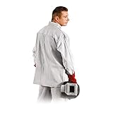 Reis KSB Indianex Lederschutzjacke für Schweißer, Hellgrau, Uni (A: 170-182 B: 112-126) Größe