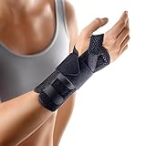 Bort 112730 medium rechts schwarz ManuStabil kurz Handgelenkorthese, rechts oder links tragbar in verschiedenen Farben, rechts medium, schwarz