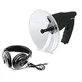 Richtmikrofon Parabolmikrofon, Parabolisches Mikrofon Monokulare 8X Weite Entfernung Vögel hören Schüssel Richtmikrofon Teleskop,100 Meter Monokulare mit 8-facher Vergrößerung Für Outdoor