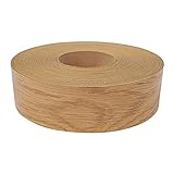 Kantenumleimer 40mm x 5m | Melamin Kantenband mit Schmelzkleber für stabile Möbelkanten | Umleimer für Schutz und dekorativen Abschluss von Möbelplatten | Furnierband zum Aufbügeln | Eiche