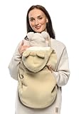 Mija - Tragecover, Universal Bezug für Baby Carrier/Tragetücher/Cape 4023 (Beige/Weiß)