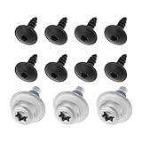 EMSea 1 Satz Schraubenbefestigungssatz für die Motorunterbodenabdeckung Kompatibel mit VW Golf MK7 R GTI Inklusive 3 Kotflügelbolzen Und 8 Unteren Kotflügelschrauben