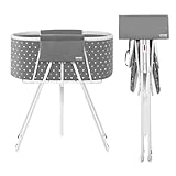 VEVOR Tragbare Hundebadewanne, erhöhte und zusammenklappbare, Haustierbadewanne mit effizienter Entwässerung, Badewanne zum Waschen und Pflegen Kleiner und mittelgroßer Hunde und Katzen, grau