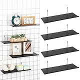 Pinkunn 4 Stück Gridwall Regal Metall Hängeregal Wandgitter Zubehör für Panel Wand Zubehör Metall Display Hängehaken für Home Show Einzelhandel Geschäft Handwerk (40 x 15 cm)