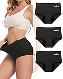 Gladbecke Periodenunterwäsche Unterhosen Damen Hohe Taille Starke Blutung Lecksicher 60ML Baumwolle Slip,XXL