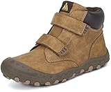 Mishansha Wanderschuhe Kinder Trekkingschuhe Jungen Walkingschuhe Mädchen rutschfest Verschleißfest Kinderschuhe Stil: 1 Braun Gr.25
