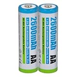 2 x Akku kompatibel mit Siemens Gigaset 1000, 1010, 1016, 1030, 2000, 2010, 2011, 2012, 2015, 2016, 2020 - NI-MH 2600mAh 1.2V