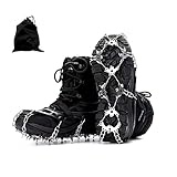 Steigeisen für Bergschuhe, Schuhkrallen mit 23 Edelstahl Zähne Spikes, Eisspikes, Schneekette, Grödel und Spikes für Klettern Bergsteigen Trekking High Altitude Winter Outdoor ( Size : M )
