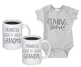 Kaffeetassen mit Aufschrift "Pregnancy Announcement For Grandparents Grandma To Be & Grandpa to Be", 325 ml, tolle Schwangerschaftsidee für Ihr Baby, Tassen-Set – Beförderung für Oma und Opa (3)