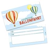itenga Geschenkgutschein Geschenkkarte zum Ausfüllen I Motiv Ballonfahrt Heißluftballon Gutschein I 21,0 x 10,5 cm I Karte zum Ausfüllen