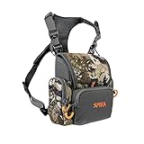 SPIKA Fernglas-Brusttasche, Bino-Tasche mit Entfernungsmesser, wasserdichte Tasche für die Jagd, Camouflage, S, Jagd