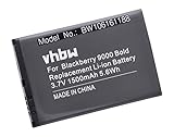 vhbw Akku kompatibel mit BlackBerry Bold 9000, 9030, 9220, 9700, 9780 Handy Smartphone Telefon PDA Notepad Tablet (1500mAh, 3,7V, Li-Ion)