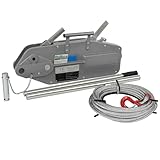 TRUTZHOLM Seilzug Greifzug Seilwinde 3200 kg Forstseilwinde Offroad Winde inkl. 20m Seil und Abscherstiften Sicherheits - Lastenhaken (3200kg)