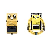 BOSS SD-1 Super Overdrive Pedal Bundle mit BOSS BIC-10A-YL Instrumentenkabel