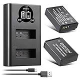 ENEGON 2 Stück 1200mAh LP-E12 Akku für Canon EOS M50, M50 Mark II EOS M, M2, M10, M100, M200, Rebel SL1, 100D, Kiss X7, PowerShot SX70 HS Digitalkamera