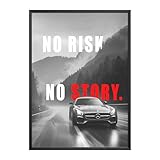 MJ-GRAPHICS® Motivationsbild Mercedes Benz für Büro A4 - AMG GT Autos Jungen, Auto Luxus, Affirmationen Poster ohne Rahmen