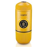 WACACO Nanopresso Tragbare Espressomaschine, Upgrade-Version von Minipresso, 18 Bar Druck, Kleine Reisekaffeemaschine, Ohne Schutzhülle, Manuell Bedient, für Zelten und Wandern, Gelb