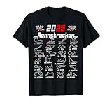 Rennstrecken 2025 Motorsport Fan T-Shirt, Unisex, Schwarz, S, Kurzarm, Klassisch, Dynamisches Rennstrecken-Design 2025