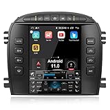 MOOKAKA Android 11 Tesla Style Radio Autoradio 2 din GPS Navigation Kopfeinheit für Jaguar S-Type 2004 2005 Multimedia Player Stereo 9.7 Zoll IPS Bildschirm HD 1080P Unterstützung Carplay DSP(3+32GB)