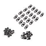 20 Stück Alloy Schnürsenkel Schnallen Haken mit Nieten, Boot Schnürsenkel Sicherheits Schnürsenkel Schnallen Silber für Klettern Wanderschuhe Arbeit im Freien Bergsteigen Stiefel