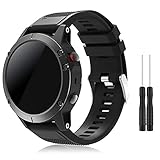 TOPsic Fenix 5 Sportuhr Armband - Silikon Sportarmband Uhr Armband Ersatzarmband mit Werkzeug für Fenix 5/Fenix 5 Plus/Fenix 6/Fenix 6 Pro/Fenix 7/Fenix 7 Solar/Fenix 7 Sapphire Solar/Fenix 8 47mm