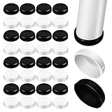 TOBBOMEY 48 Stück Teiliges Möbelgleitschutz Eisenmöbel mit Stuhlstoppern Rutschfesten Schutzkappen in Schwarz und Weiß Geräuschdämpfend Installieren für Gartenstühle und Tische
