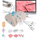 Laparoskopische Trainer Simulator Box, Laparoskopie Simulator Laparoskopie Übungstrainer Endo Trainer Kit mit 10 Trainingsmodulen 4 Chirurgische Instrumente