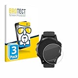 BROTECT (3 Stück Schutzglas für Garmin Fenix 5 Plus (47 mm) Schutzfolie Made in Germany Panzer Folie Glas Displayschutz [ 9H, Anti-Fingerprint]