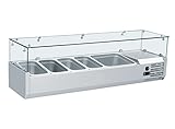 Zorro - Aufsatzkühlvitrine Kühl Aufsatzvitrine Kühltisch Aufsatz für Pizzakühltisch Saladette 1400/380 mm
