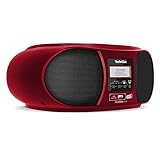 TechniSat DIGITRADIO 1990 - Stereo-Boombox mit DAB+/UKW-Radio und CD-Player (Bluetooth-Audiostreaming, Kopfhöreranschluss, USB, AUX in, Ladefunktion, Uhr, 2 x 1,5 Watt Ausgangsleistung) rot