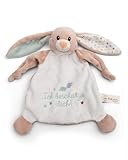 NICI Schmusetuch Hase Fjella Ich beschütze Dich 25x25cm - rosa - Kuscheltuch für Babys & Kleinkinder, Baby Kuscheltier Schnuffeltuch für Mädchen & Jungen | 61880