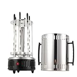 TABODD Vertikaler Elektrogrill Schaschlikgrill mit 6 Schaschlikspieße, 1000W Dönergrill für Zuhause, Schaschlikgrill Rotissiere Hähnchengrill Elektro Grill, BBQ, Tischgrill, Hähnchen, Vertikalgrill