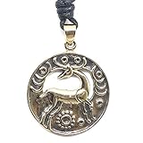 Drachensilber Hirsch Kelten Schmuck Bronze Anhänger Halskette keltischer Kettenanhänger